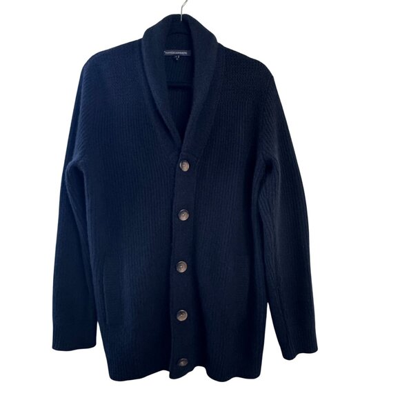 Naked cashmere Other - NAKED CASHMERE Samuel Ribbed Shawl Collar Cardigan Mens Large L Black Sweater